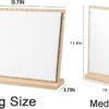 Large Bamboo Necklace Display Stand, Pendant Necklace Wood Jewellery Holder, Chain Jewelry Big Rack Organizer for Store Show Sell (White PU) - Image 5