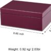 Voova Wooden Jewelry Box Organizer for Women Teen Girls, Luxury Piano Paint Wood Jewelry Case with Mirror, Large Jewellery Storage Boxes Display Holder with Removable Tray for Earrings Rings, Purple - Image 6