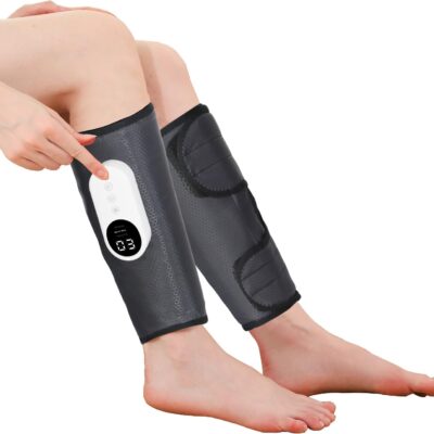 Leg Massager for Circulation and Pain Relief, Calf Air Compression Massager with Heat, Leg Massager with 3 Intensities, 3 Modes, Easy to use, Muscle Relaxation, Gifts (Pair)