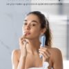 Gaiatop Portable Handheld Fan, Foldable Small Fan, Mini Hand Held Fan with USB Rechargeable 2000mAh Battery, Eyelash Fan for Girls, Travel For Women, Outdoor, Sky Blue - Image 5