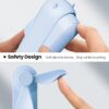 Gaiatop Portable Handheld Fan, Foldable Small Fan, Mini Hand Held Fan with USB Rechargeable 2000mAh Battery, Eyelash Fan for Girls, Travel For Women, Outdoor, Sky Blue - Image 6