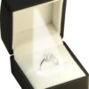 LED Black Ring Box for Proposal, Wedding, Engagement...Luxury Arc Shaped Top Design LED Ring Jewelry Gift Box with Light for Men for Women for Girls Box Dimension 2.28〞(W)*2.48〞(D)*1.65〞(H) - Image 3