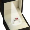 LED Black Ring Box for Proposal, Wedding, Engagement...Luxury Arc Shaped Top Design LED Ring Jewelry Gift Box with Light for Men for Women for Girls Box Dimension 2.28〞(W)*2.48〞(D)*1.65〞(H) - Image 4