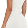WIHOLL Women's Summer Sleeveless Boat Neck Mini Dress Slim Fit Party Club Bodycon Dresses - Image 5