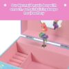 Jewelkeeper - Musical Jewellery Box for Girls with 2 Storage Drawers, Rainbow Mermaid and Gold Leaf - Melody Sobre las Olas Olas - Image 5