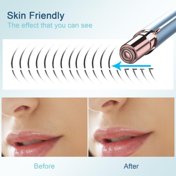Facial Hair Removal for Women, Electric Painless Facial Hair Remover for Face, Lip, Chin with USB Rechargeable - Image 2