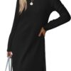 SAMPEEL Dresses for Women 2024 Casual Long Sleeve Dress Trendy Fall Fashion Cozy Travel Airport Outfits - Image 3