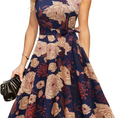 DRESSTELLS Cocktail Dress, Formal Wedding Guest Dresses for Women Modest Holiday Party Prom Dress