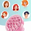 HEETA Shampoo Scalp Brush Massager Hair Growth, Scalp Scrubber with Soft Silicone Bristles for Hair Growth & Dandruff Removal, Hair Brush for Scalp Exfoliator, Cherry Pink - Image 6