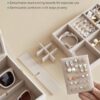 SONGMICS 2-Layer Jewelry Box, Jewelry Organizer with Handle, Removable Jewelry Tray, Jewelry Storage, Floating Effect, 8.1 x 9.4 x 4.3 Inches, Christmas Gift, White UJBC165W01 - Image 5