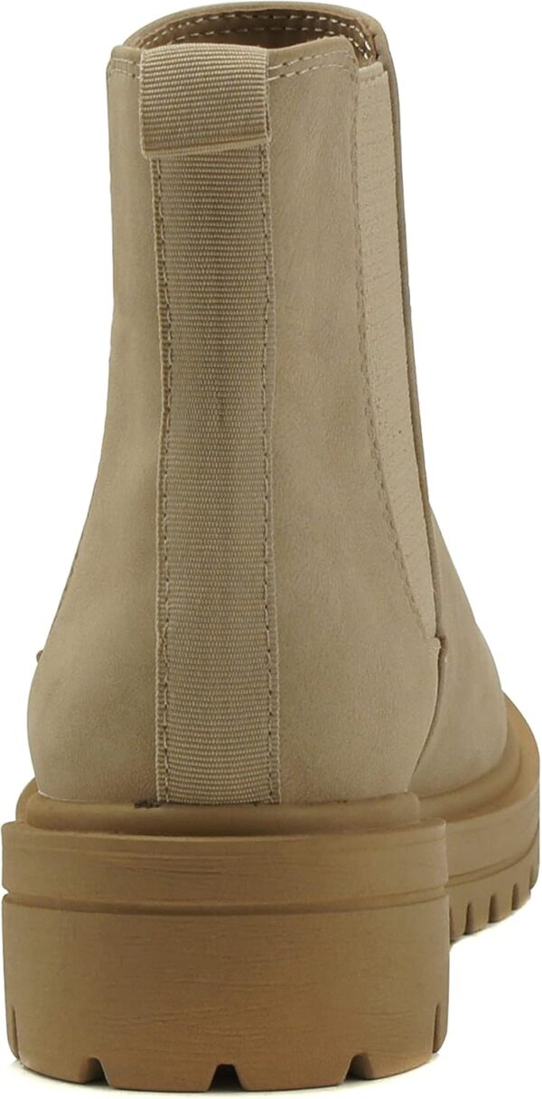 Soda Pilot ~ Women Lug Sole Low Heel Chelsea Fashion Ankle Bootie w/Double Elastic Gore - Image 2