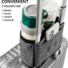 riemot Luggage Travel Cup Holder Free Hand Drink Carrier - Hold Two Coffee Mugs - Fits Roll on Suitcase Handles - Gifts for Flight Attendants Travelers Accessories Grey - Image 3